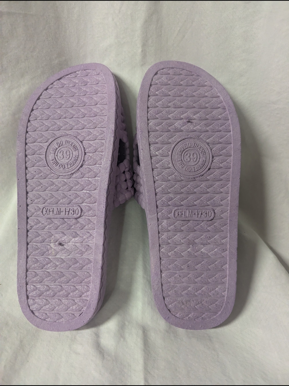 Lilac Rubber Slide Sandals - Women - Picture 3 of 3